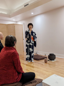 Ms. Nishida Umejo introduces the Japanese Tea Ceremony